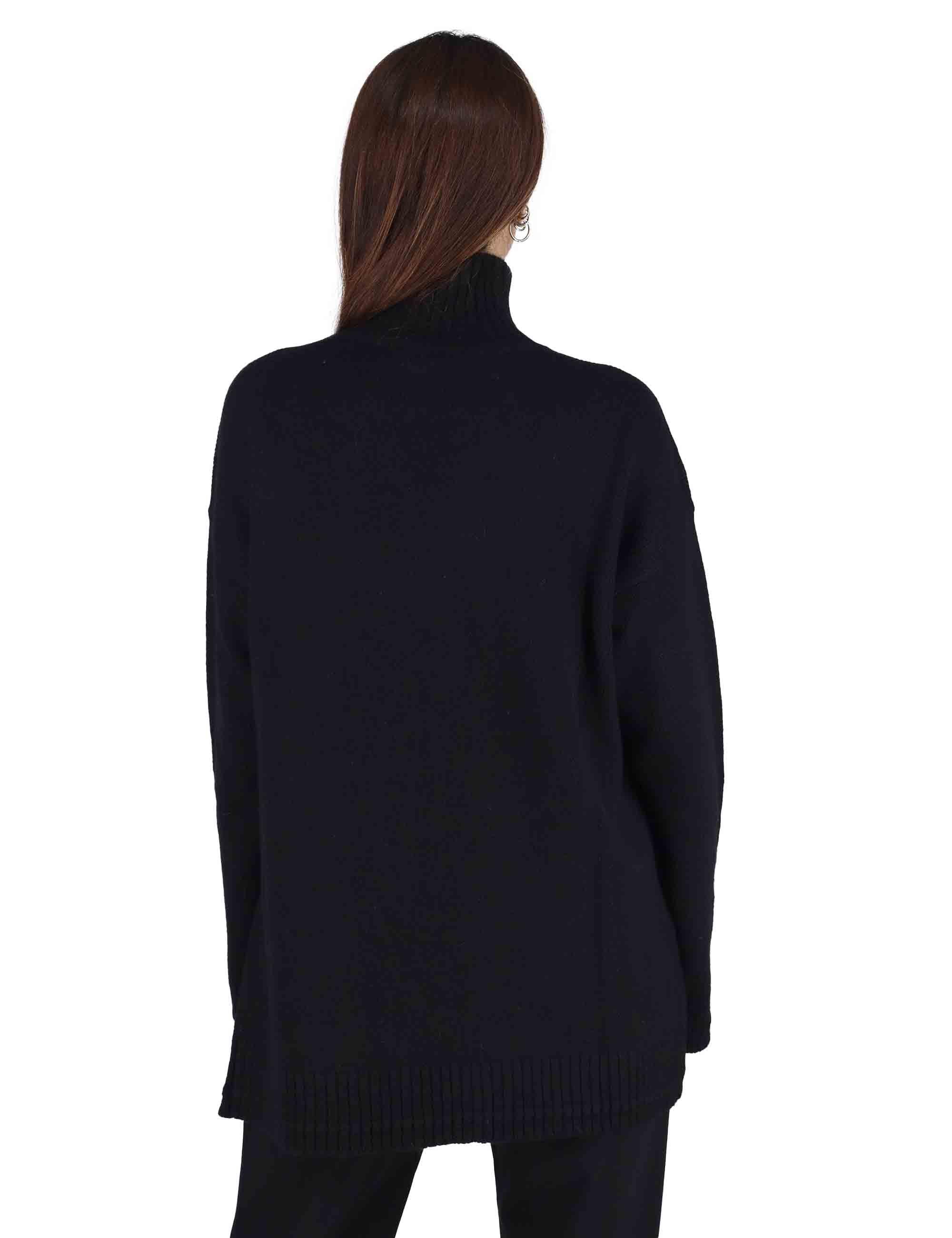 Maglioni donna Cachemire Merinos in misto cachemire nero con collo alto JQ511274315 20000 Maliparmi 