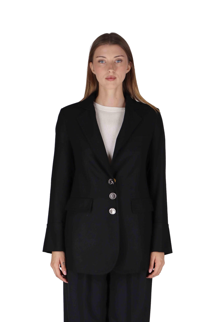 Giacche monopetto donna Tailored in Wool in lana nero JD647120294 20000 Maliparmi 