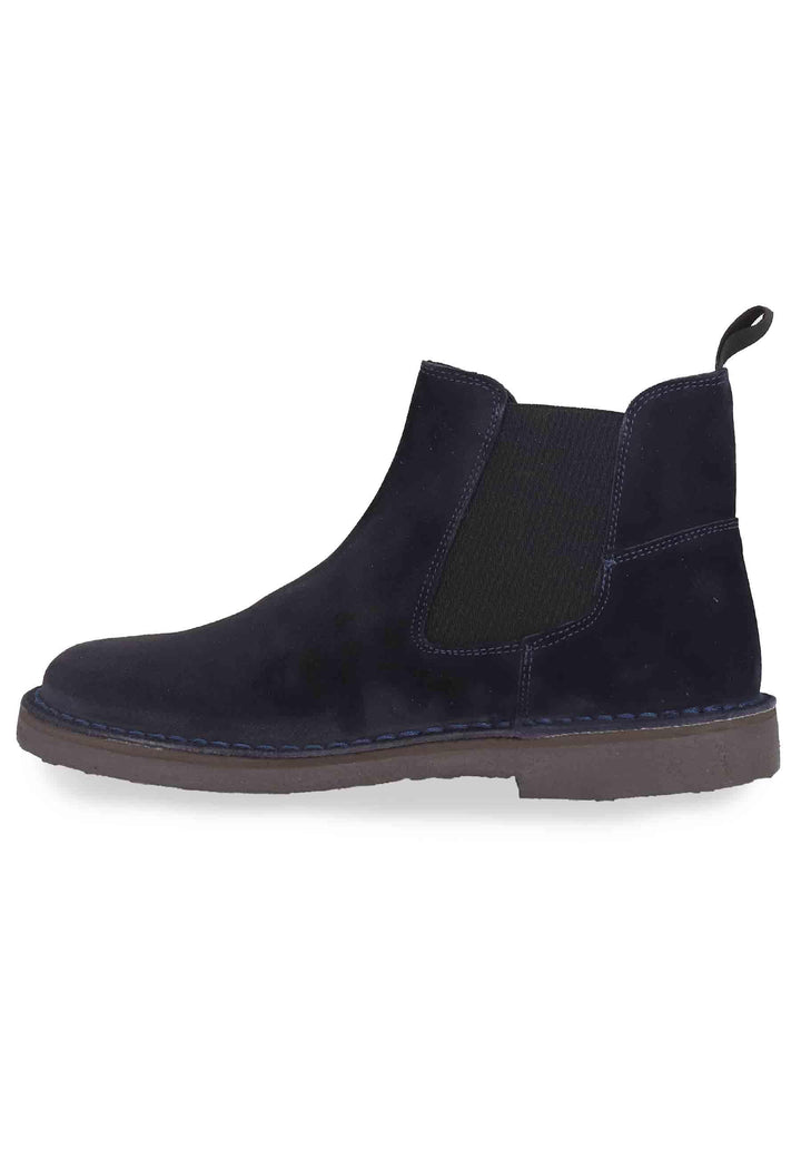 Chelsea boot in camoscio blu con suola in gomma SP6088 002 Spatarella 