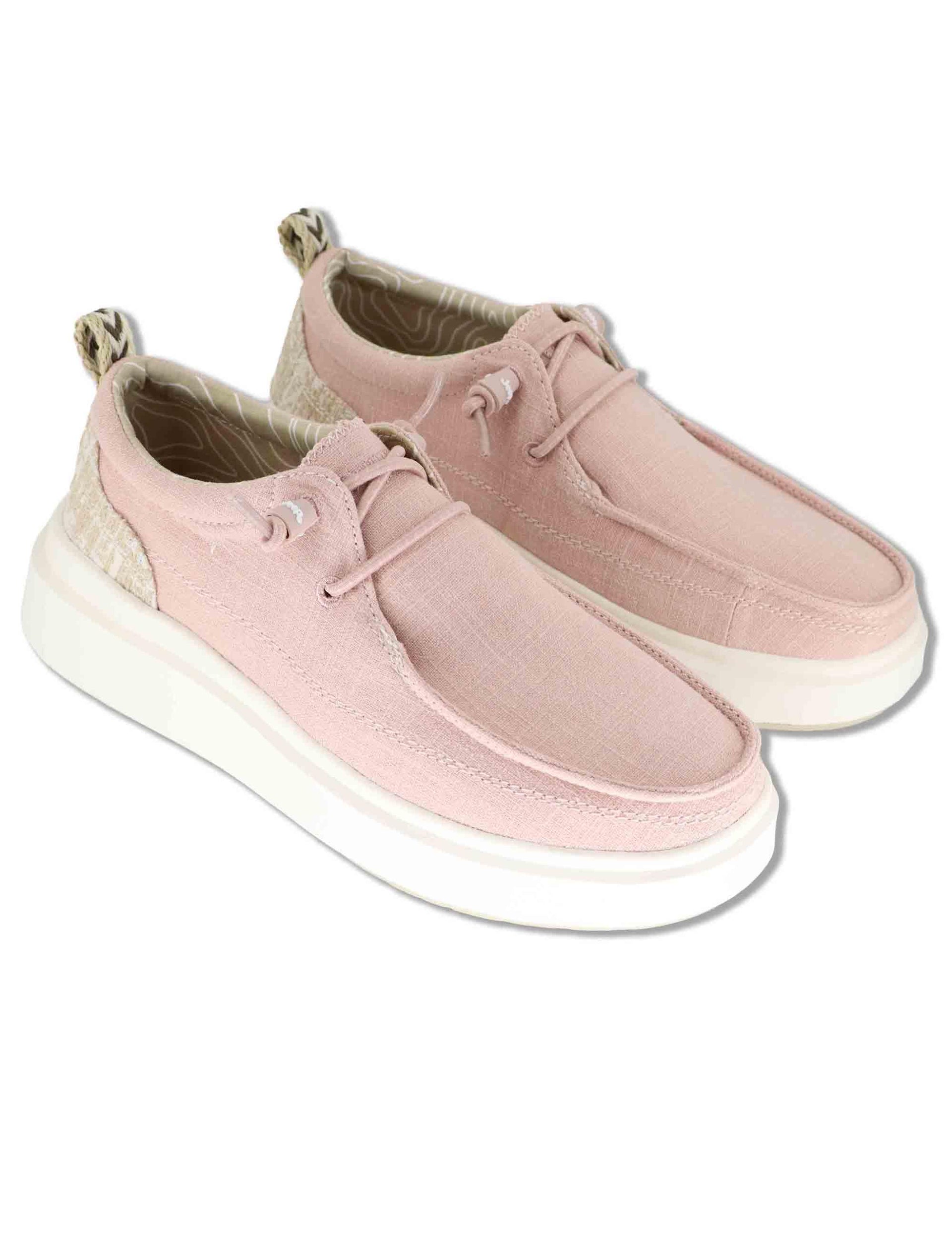 Sneakers donna Nature Wallabee in tessuto rosa con lacci elastici JL61530A 080 Jeep 