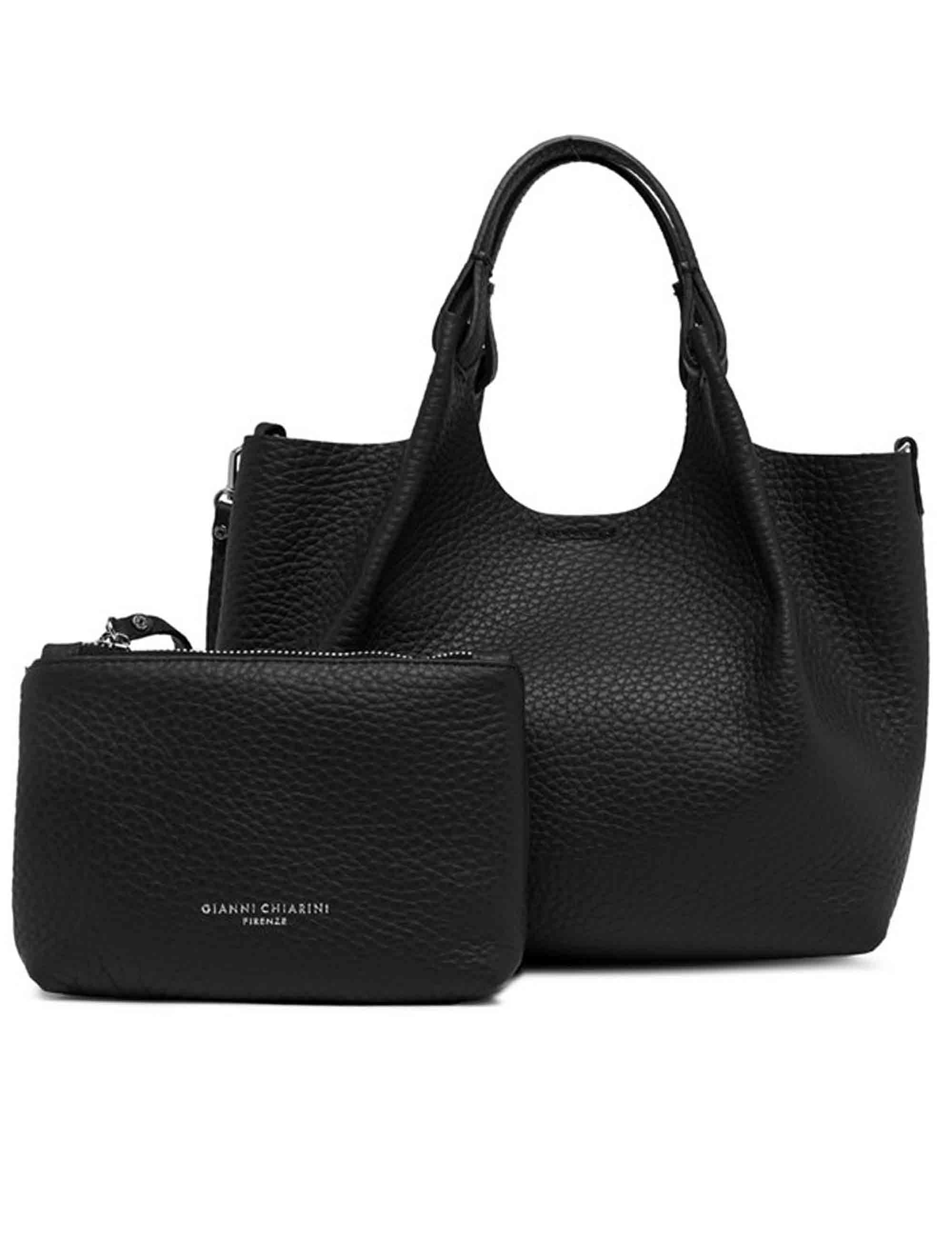 Borse donna Dua in pelle martellata nera BS9719 12565 RNGDBL Gianni Chiarini 