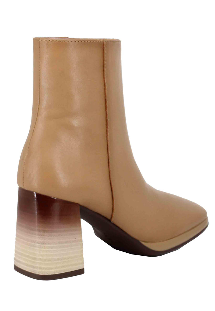 Stivaletti donna in pelle camel con tacco alto HI233020 C001 Hispanitas 