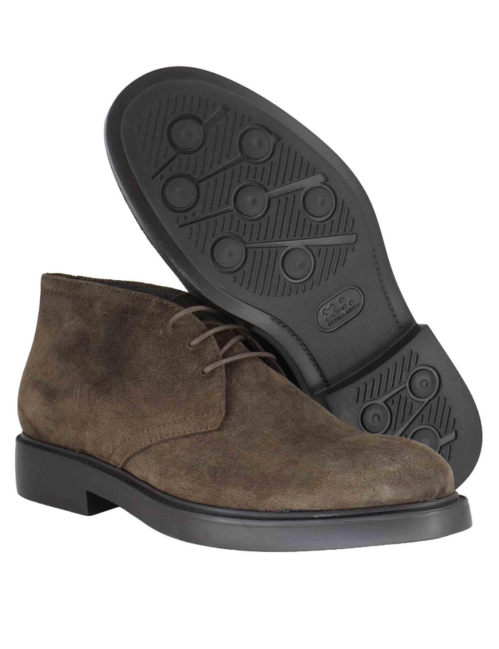 Stivaletti uomo in camoscio marrone con suola in gomma SPDU8070 014 Spatarella 