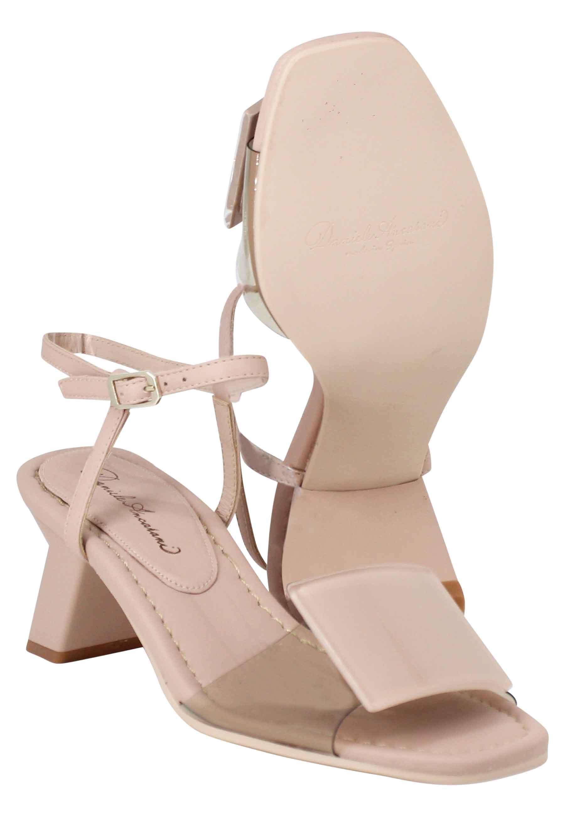 Sandali donna in pelle nude con accessorio in tinta DEMOND 026 Daniele Ancarani 