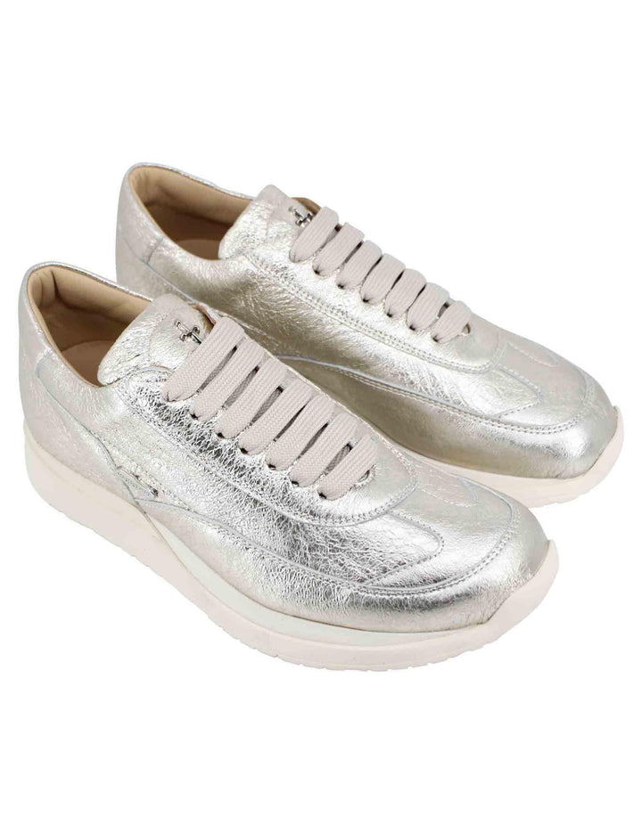 Sneakers donna in pelle laminata platino GD65700P 60 Cesare Paciotti 