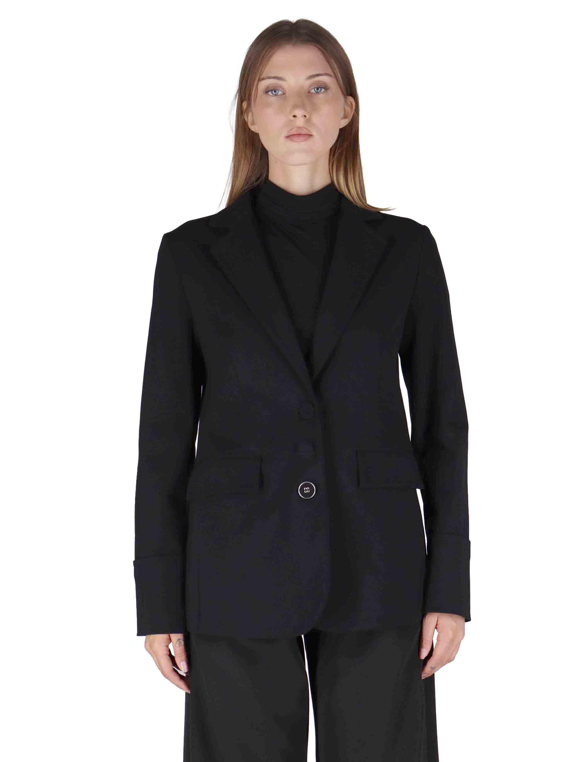 Giacche donna Milano Stitching in viscosa naturale nera con bottoni gioiello JD647850654 2000 Maliparmi 