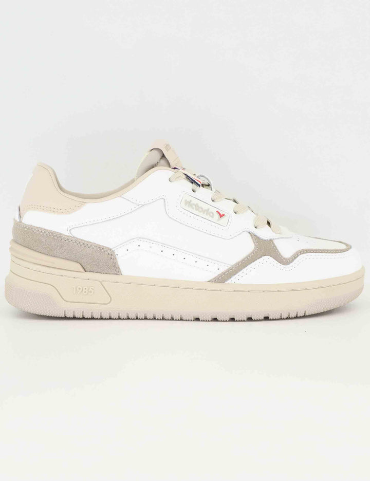 Victoria Sneakers uomo in pelle bianca e camoscio grigio 8800119 Gris Victoria 