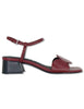 Women's Onami Bordeaux Leather Sandals with Strap 623Z10VK 40-BURGUND