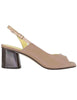 Sandali slingback donna in pelle cuoio tacco alto Donna 3007 6