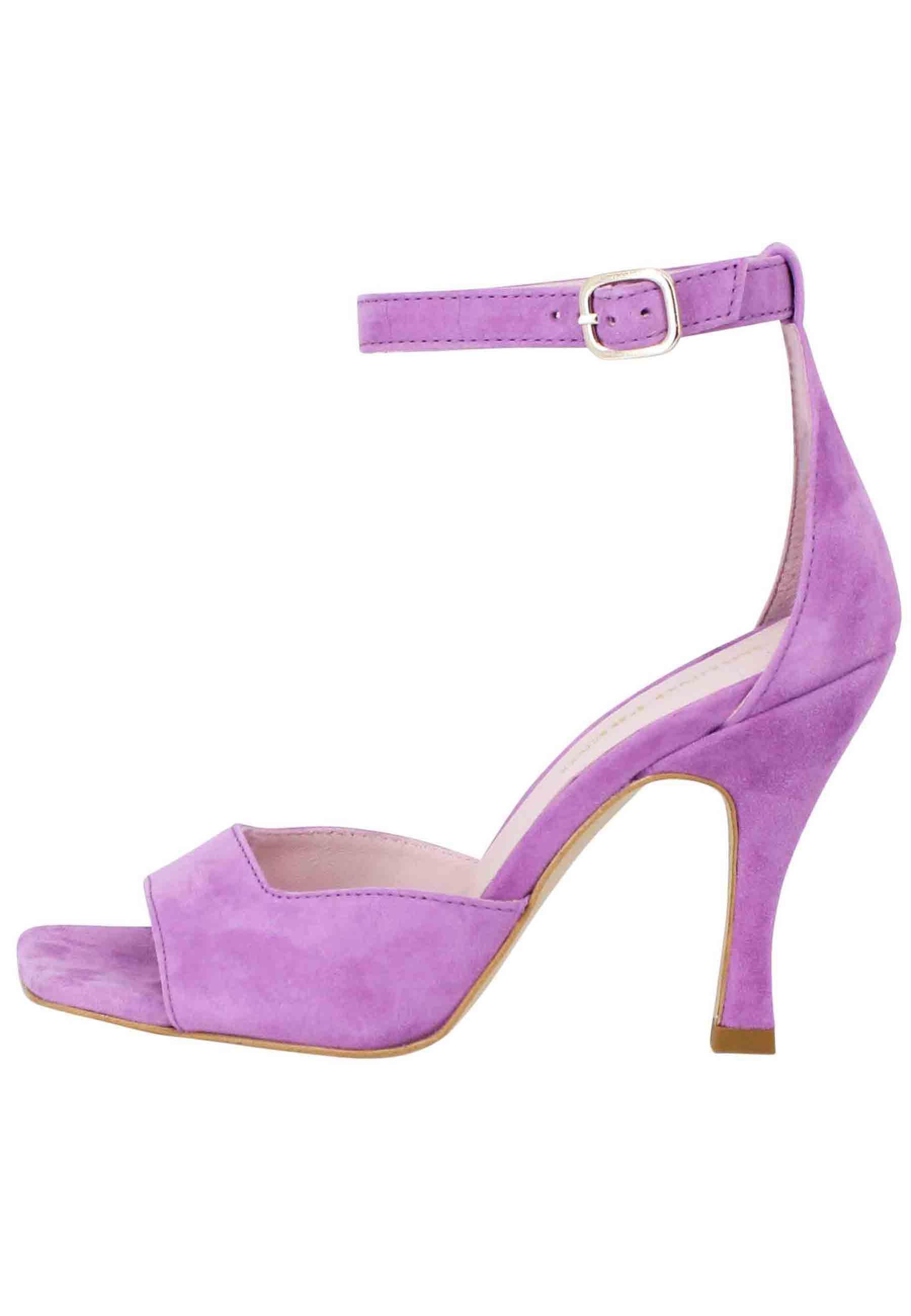 Sandali donna Soly Lea in camoscio glicine con cinturino alla caviglia BF1701X 053 Bruno Premi 