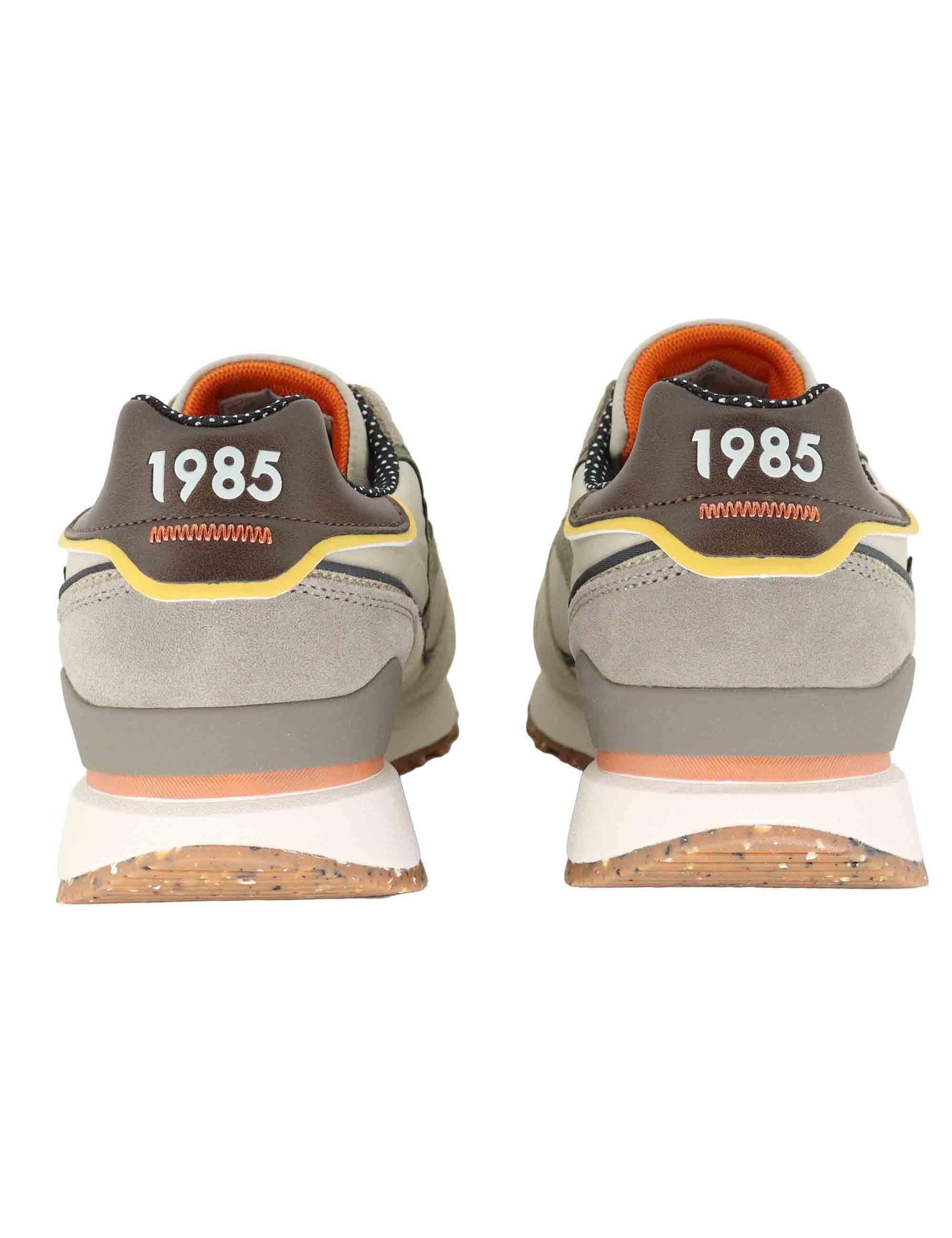 Sneakers uomo in pelle e tessuto taupe 8802114 Taupe Victoria 