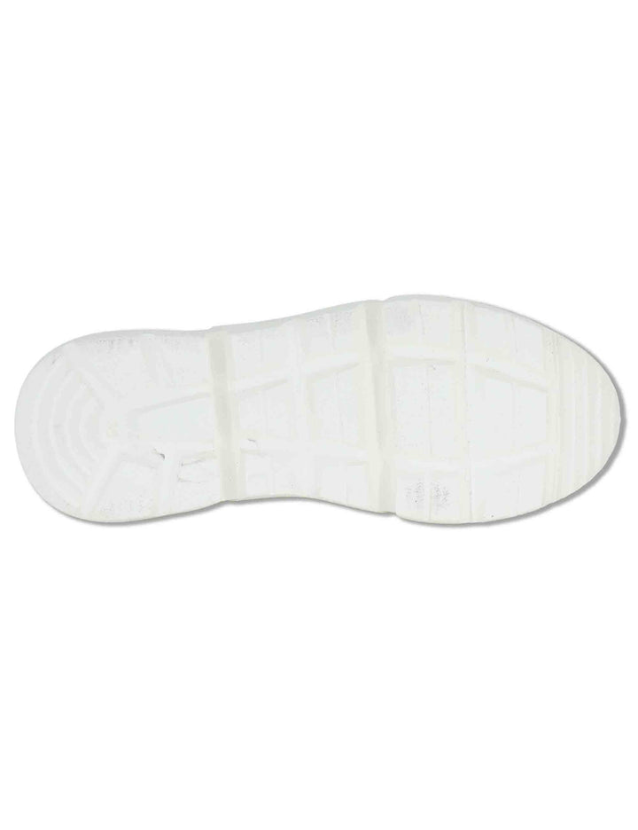 Sneakers donna in pelle platino con glitter e suola alta SP60167 022 Spatarella 