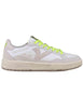 Men's sneakers in white leather with matching details