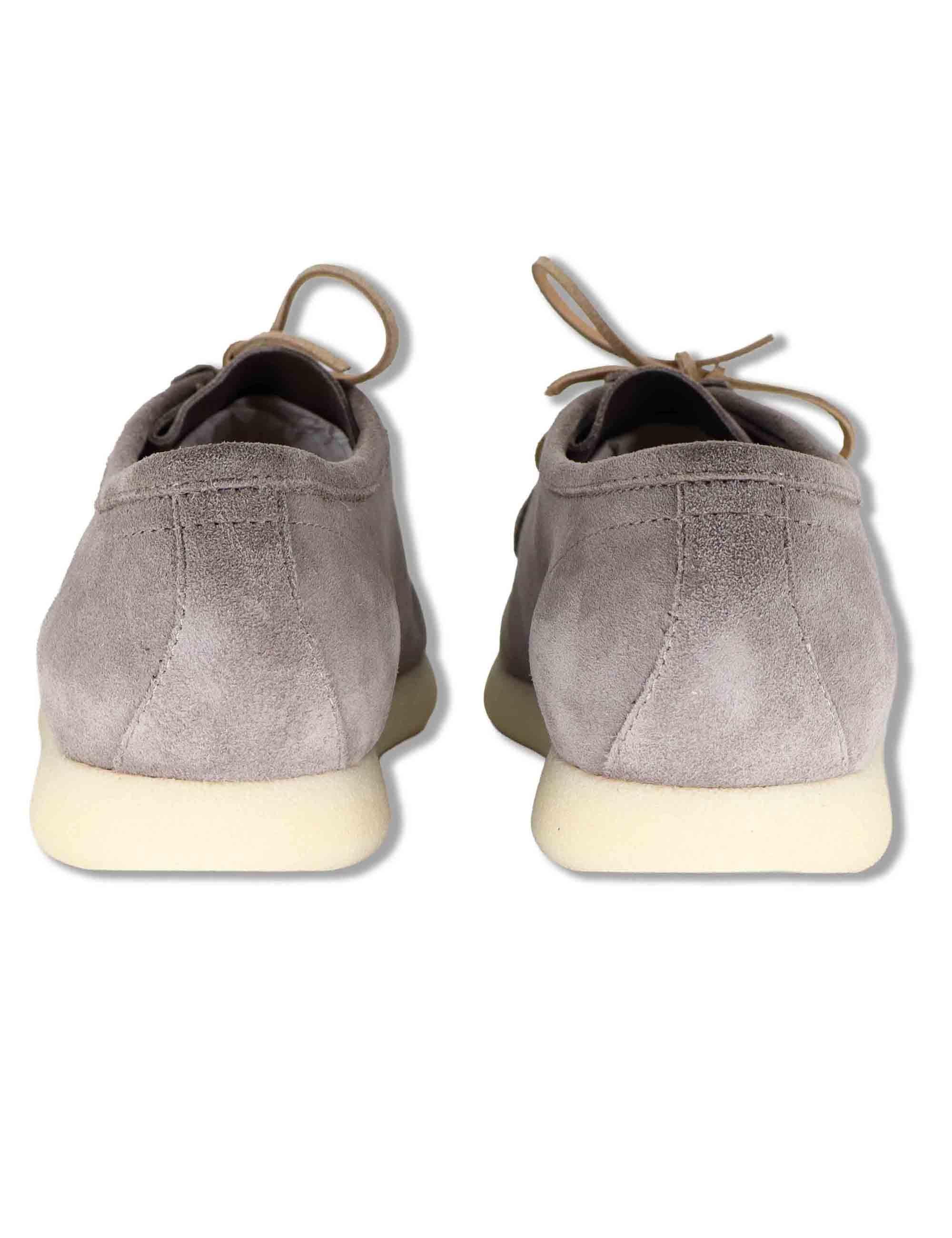 Stringate uomo Walleby in camoscio taupe con suola in gomma leggera SPCL3014 032 Spatarella 