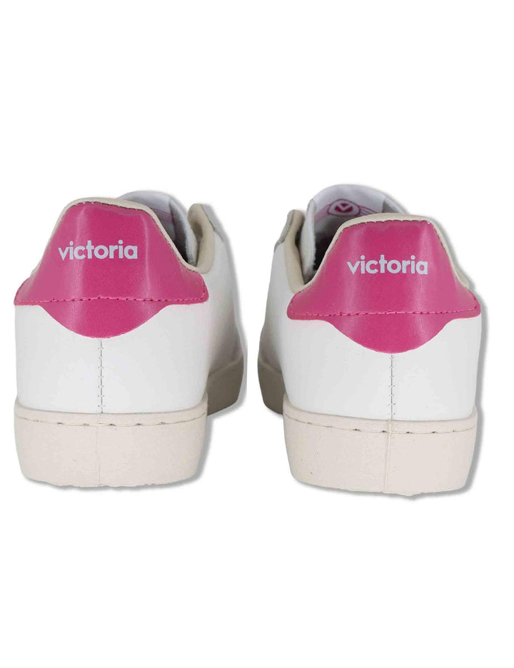 Sneakers donna Berlin in pelle bianca e fuxia 1126184 43_Fucsia Victoria 