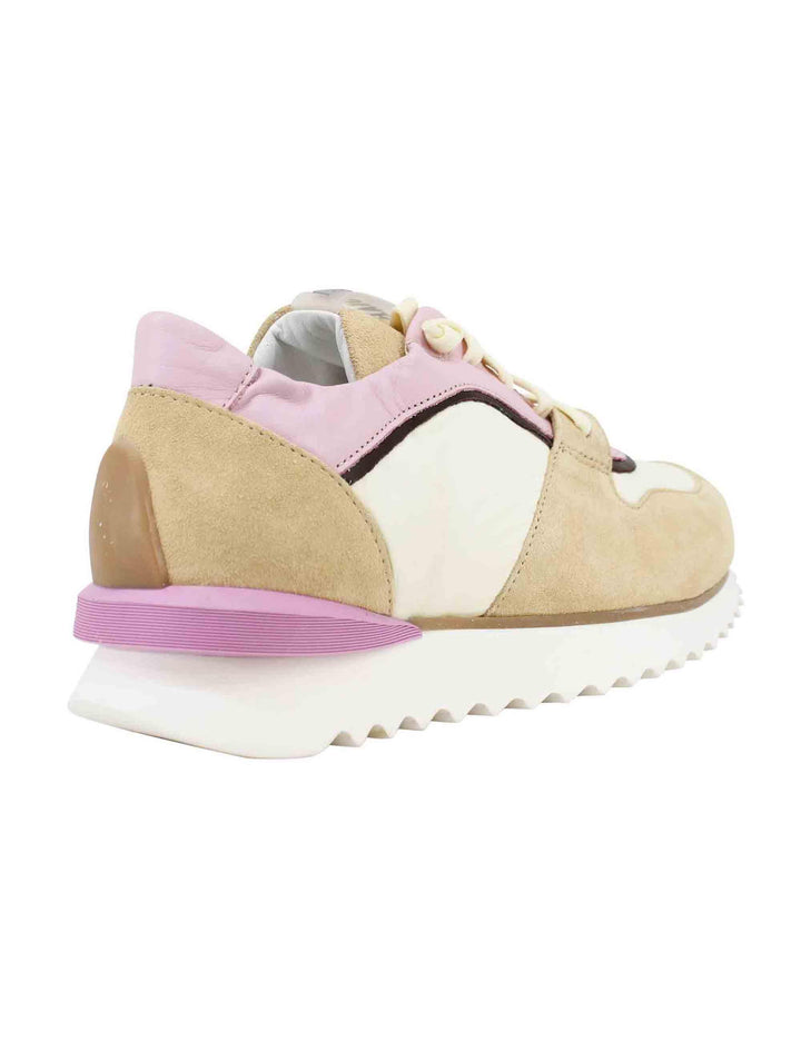 Sneakers donna in pelle e camoscio beige RUFFLE C009 Andia Fora 