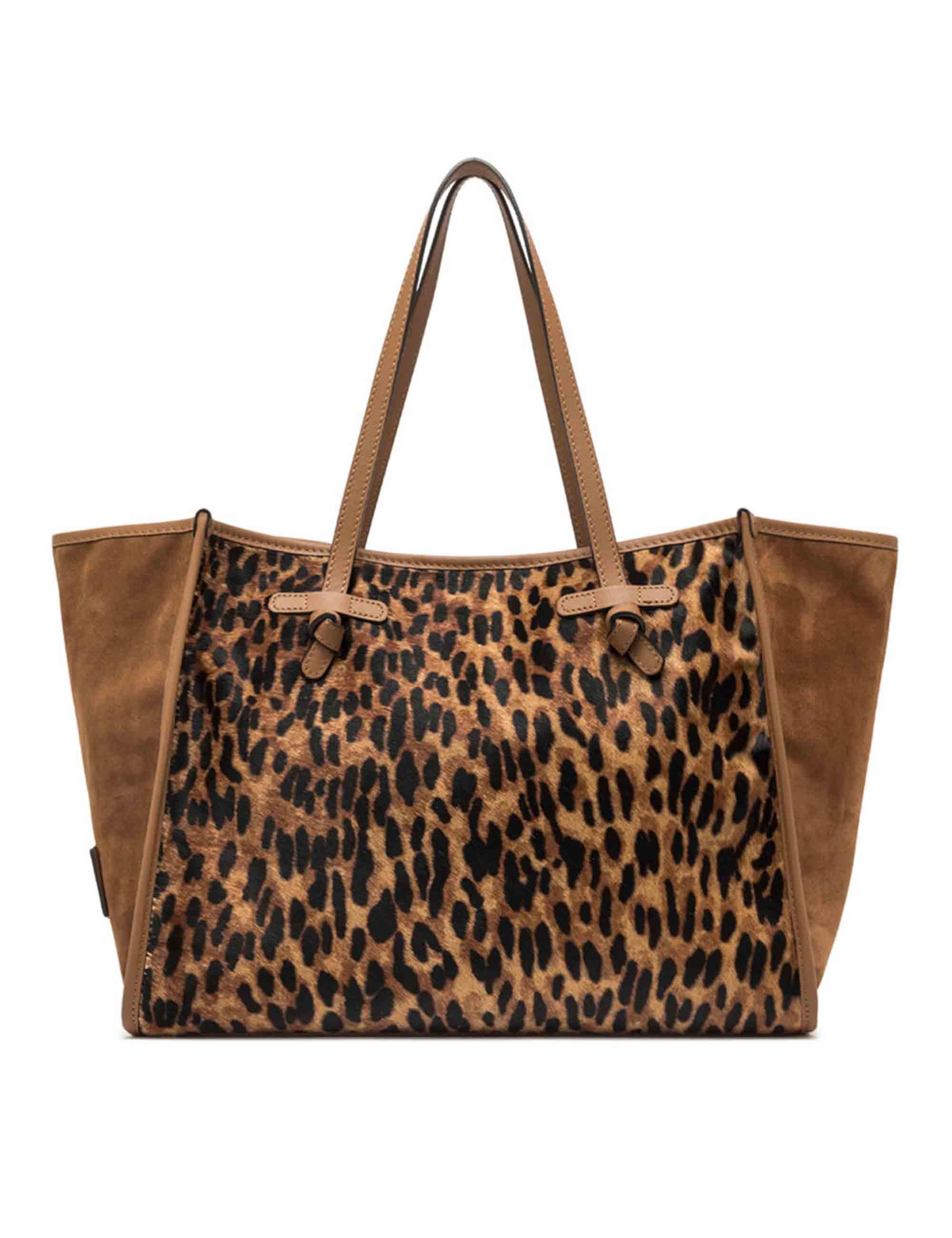 Borse donna Marcella in pelle animalier con doppi manici BS12120 LYNX Marcella Club 