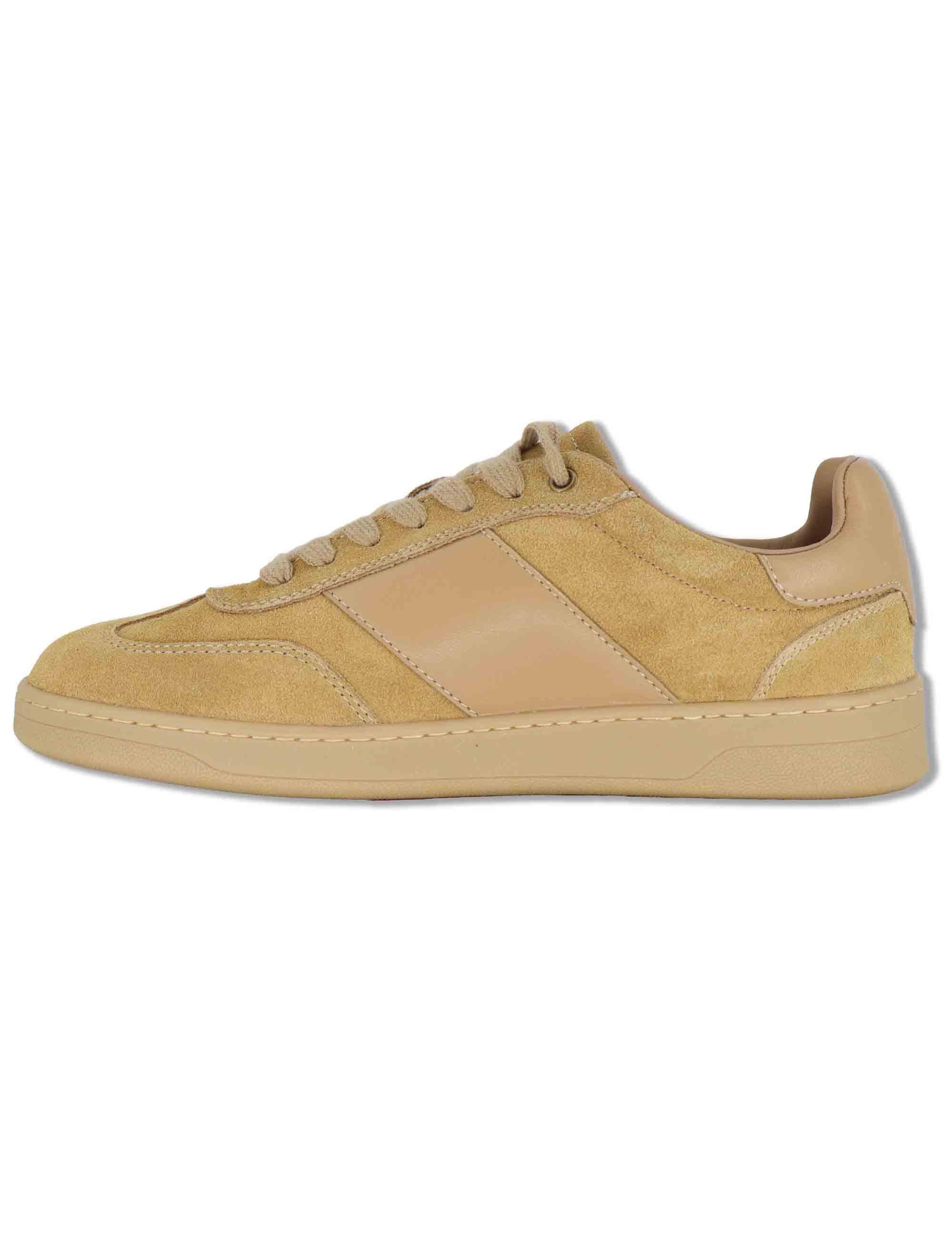 Sneakers uomo in pelle beige con suola ambra PARKER 01 LION Liu-Jo 