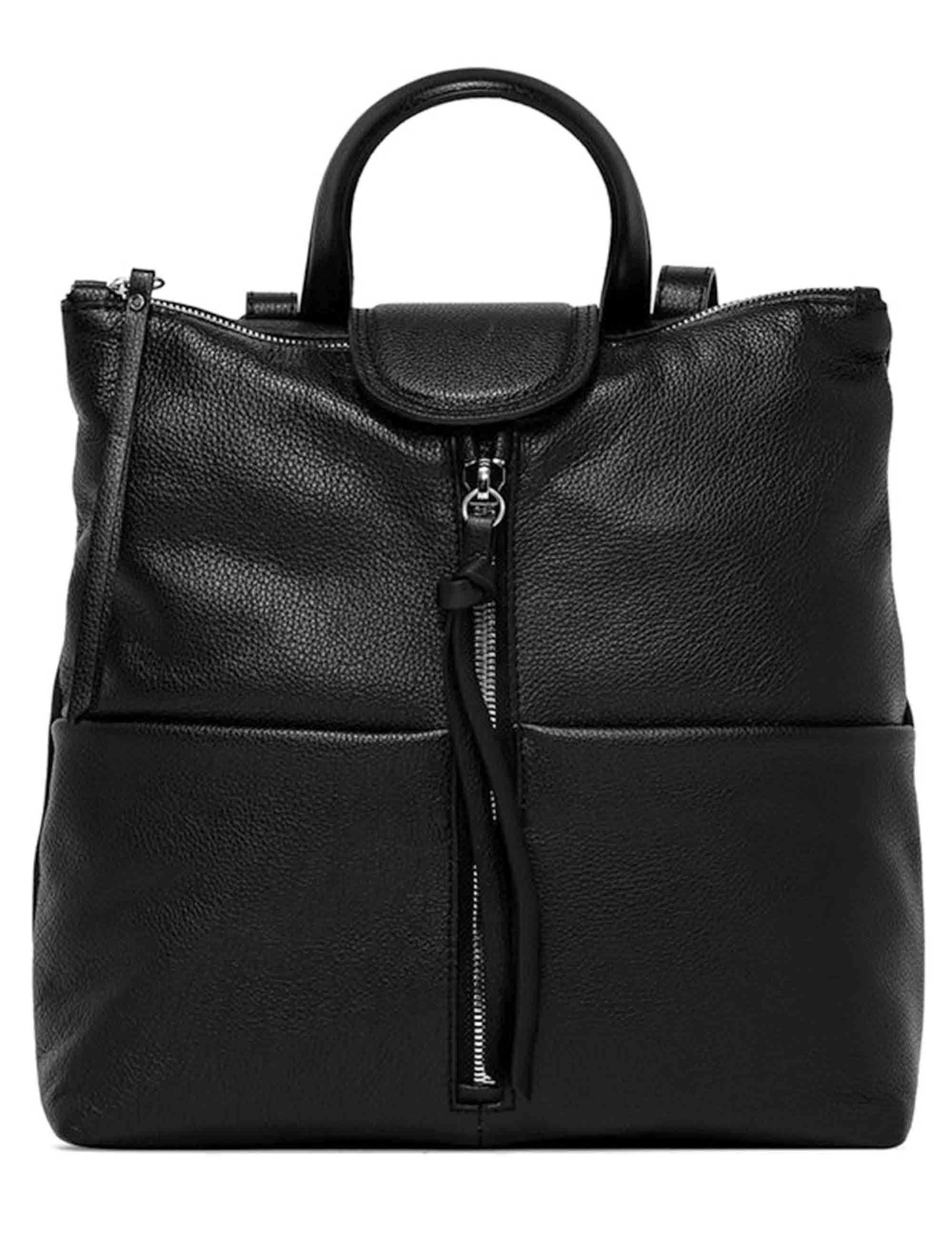 Zaini donna Giada in pelle martellata nera ZN7040 001 COMMGRN Gianni Chiarini 