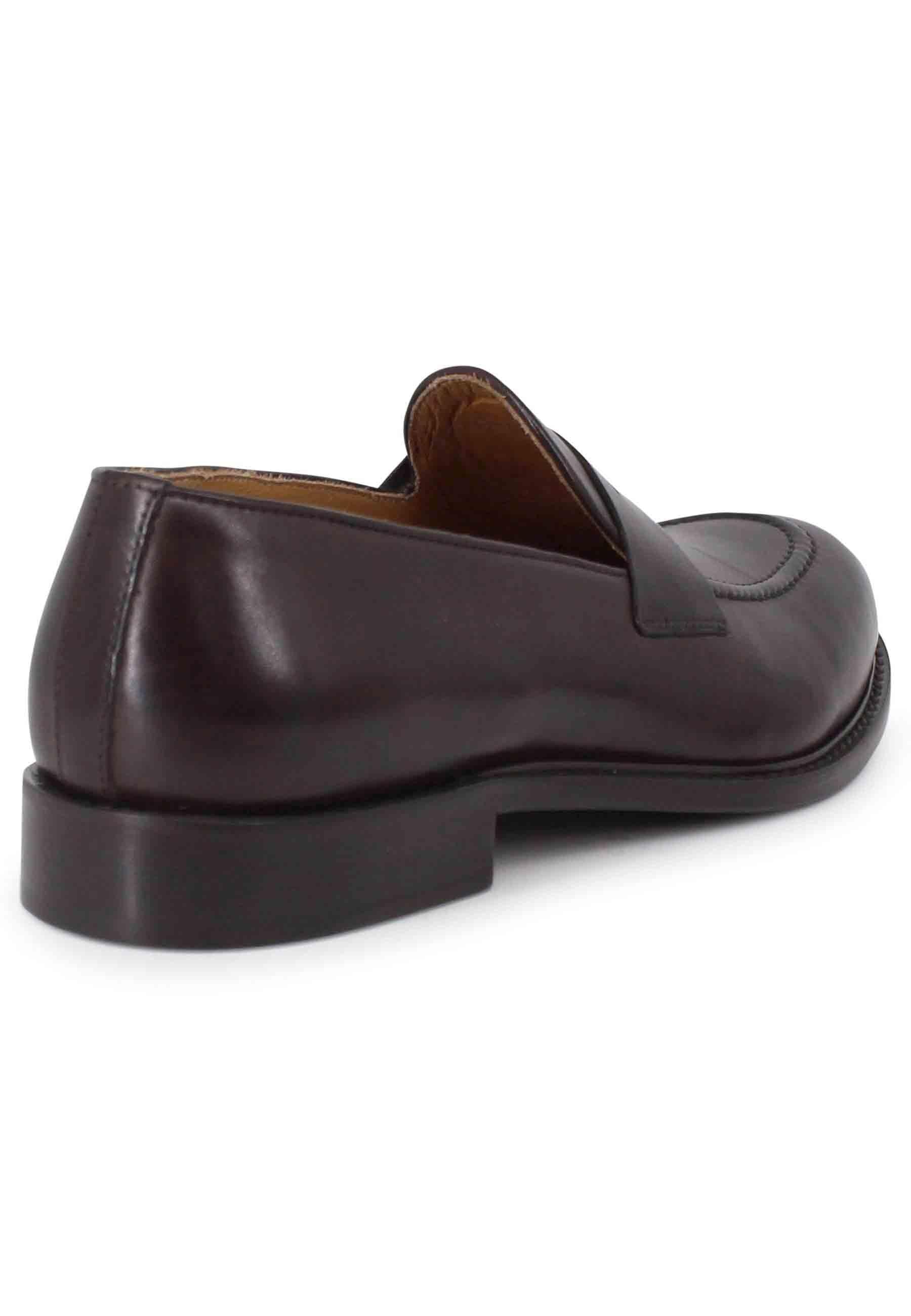 Mocassini uomo in pelle marrone con suola in cuoio 53000 04 Florsheim 