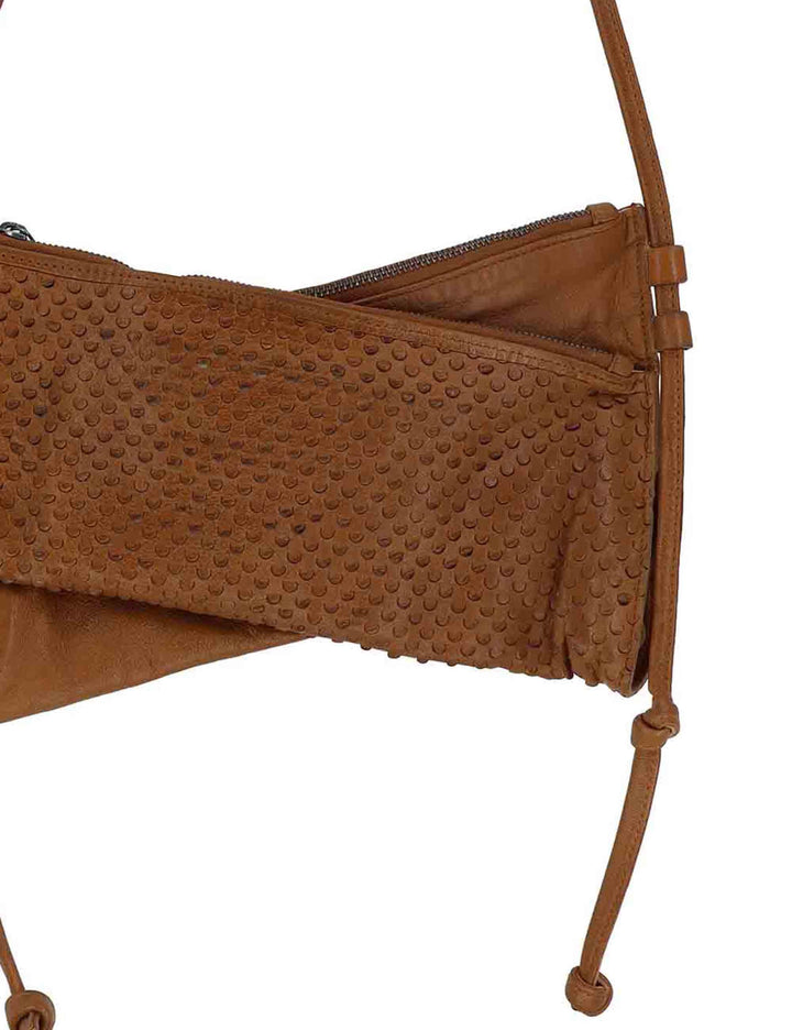 Borse a tracolla donna in pelle forata nera con tracolla regolabile RBS1005 061 Rehard 