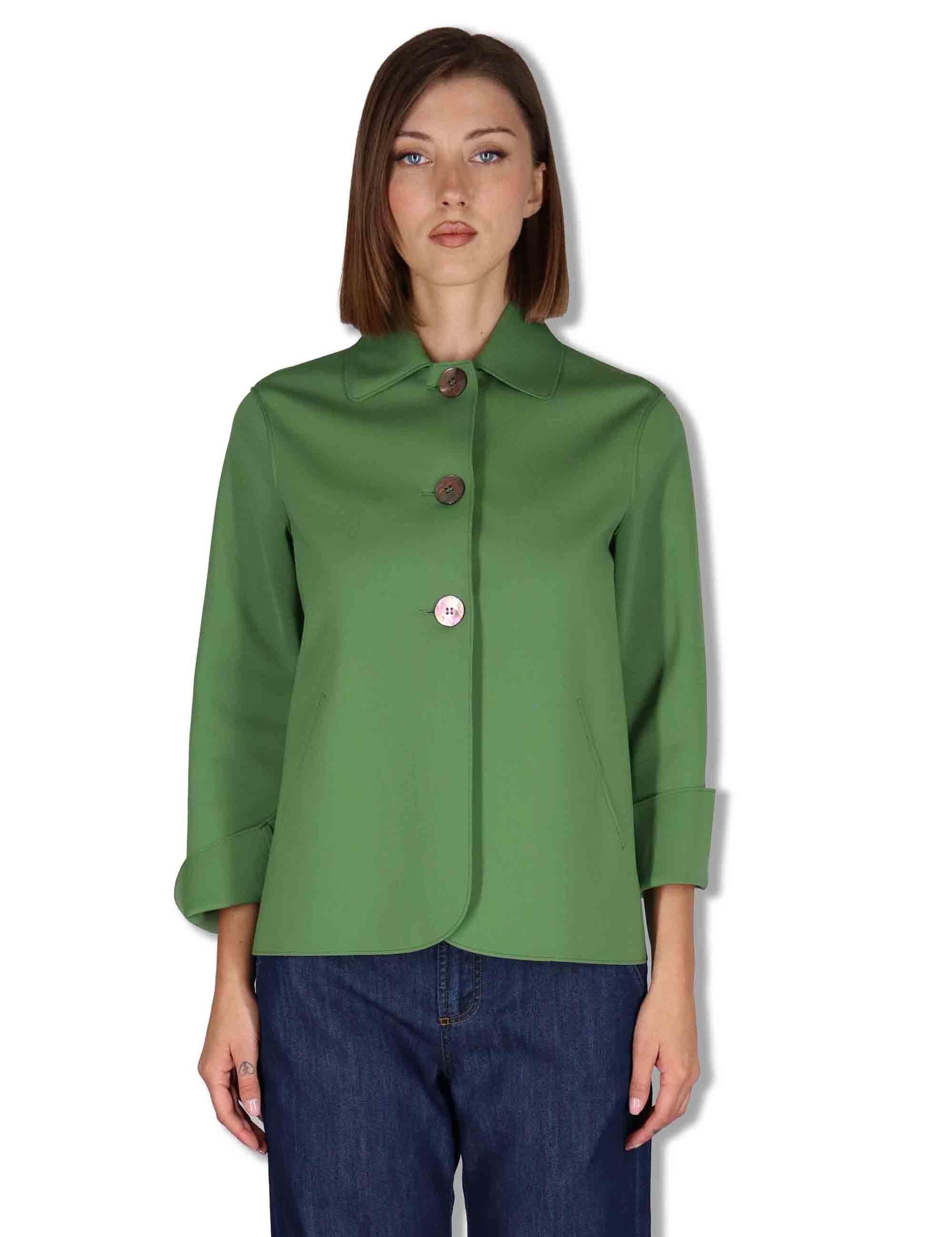 Giacche donna monopetto Angelico in tessuto stretch verde 50260010 300 Ewooluzione 