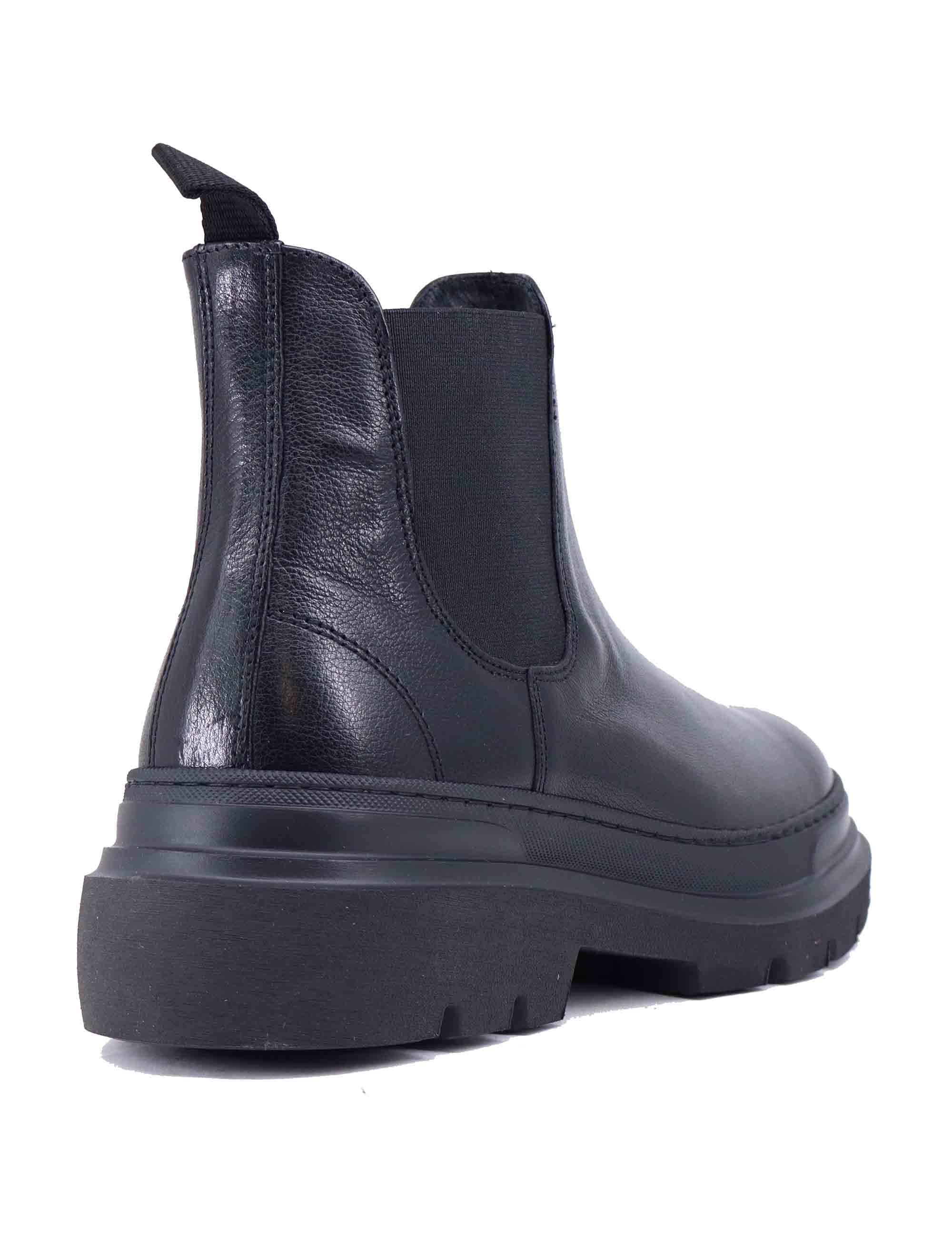 Stivaletti beatles uomo in pelle nera 22558 A-VG1N Antica Cuoieria 