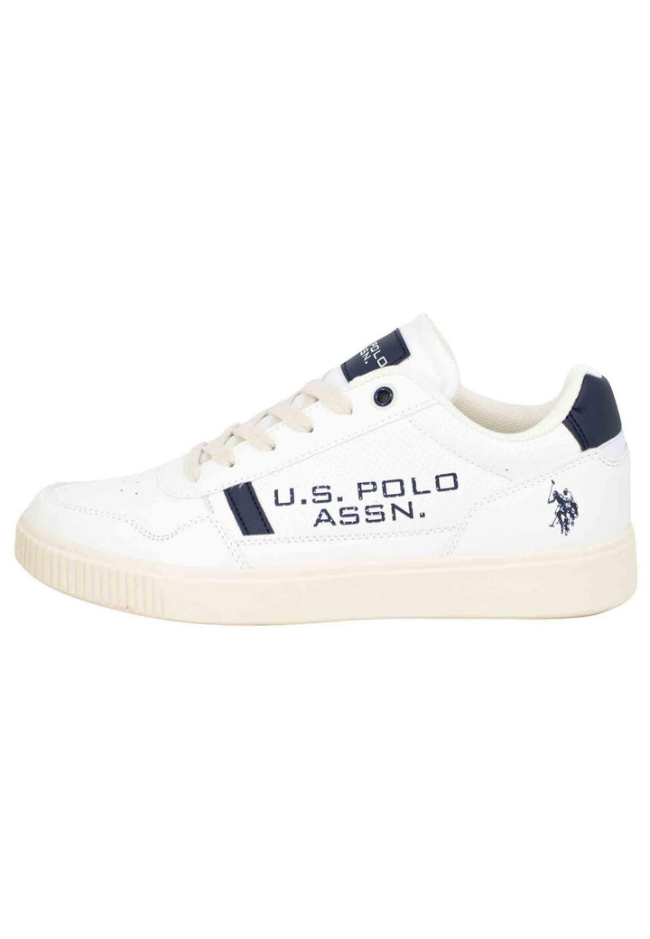 Sneakers uomo in eco pelle e tessuto bianco TYMES004 WHI-DBL09 U.S. Polo Assn. 