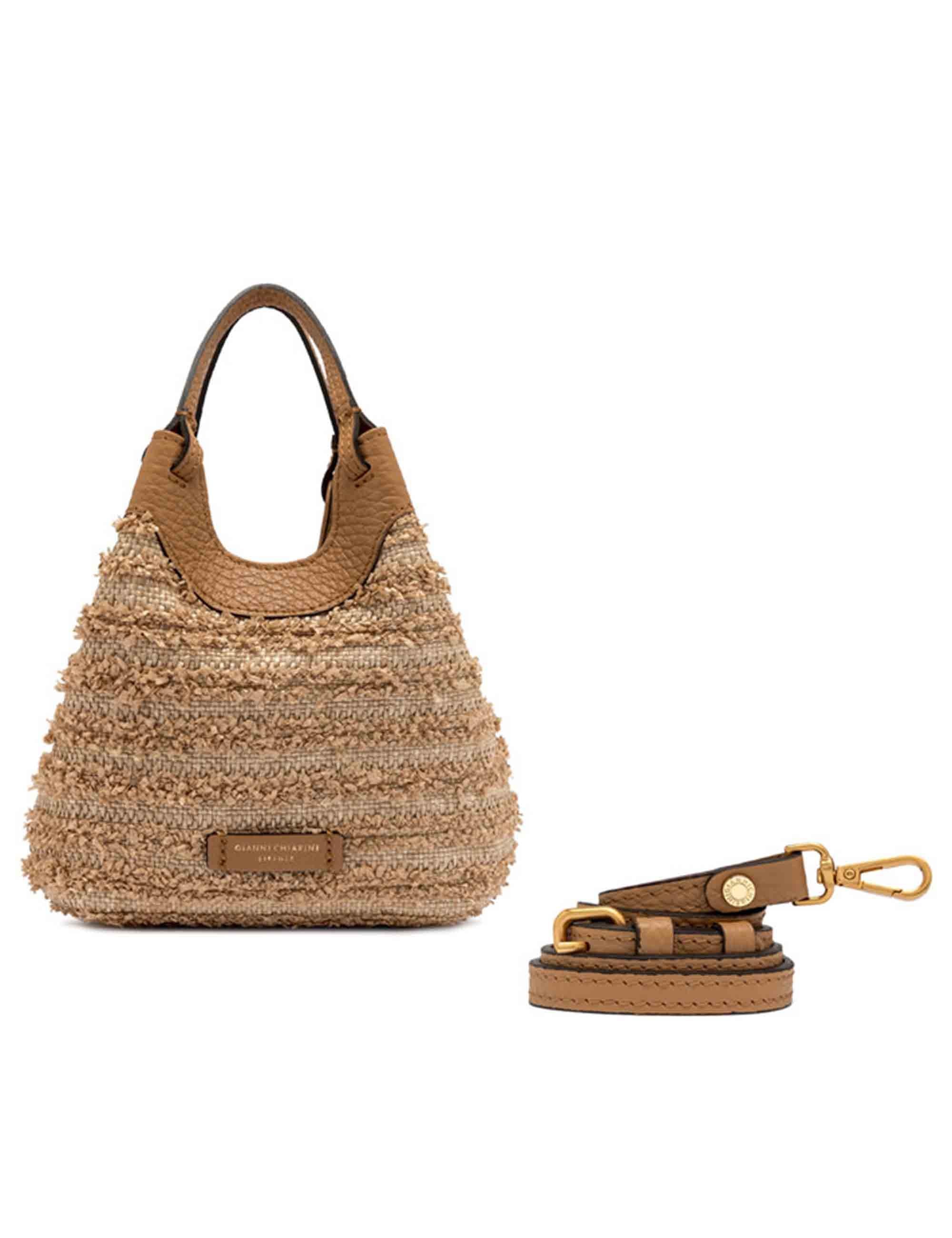 Borse donna Dua in paglia e pelle naturale BS11118 DS 0422 FROU Gianni Chiarini 