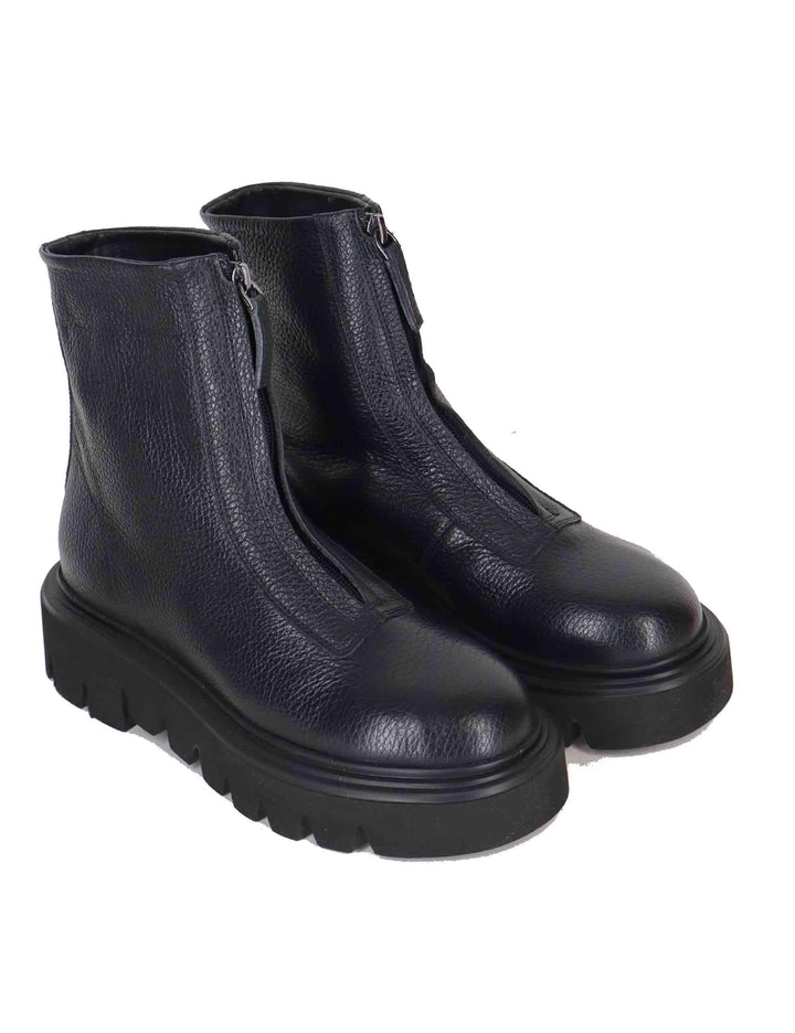 Stivaletti donna in pelle nera con suola extra light SPA7100 001 Spatarella 