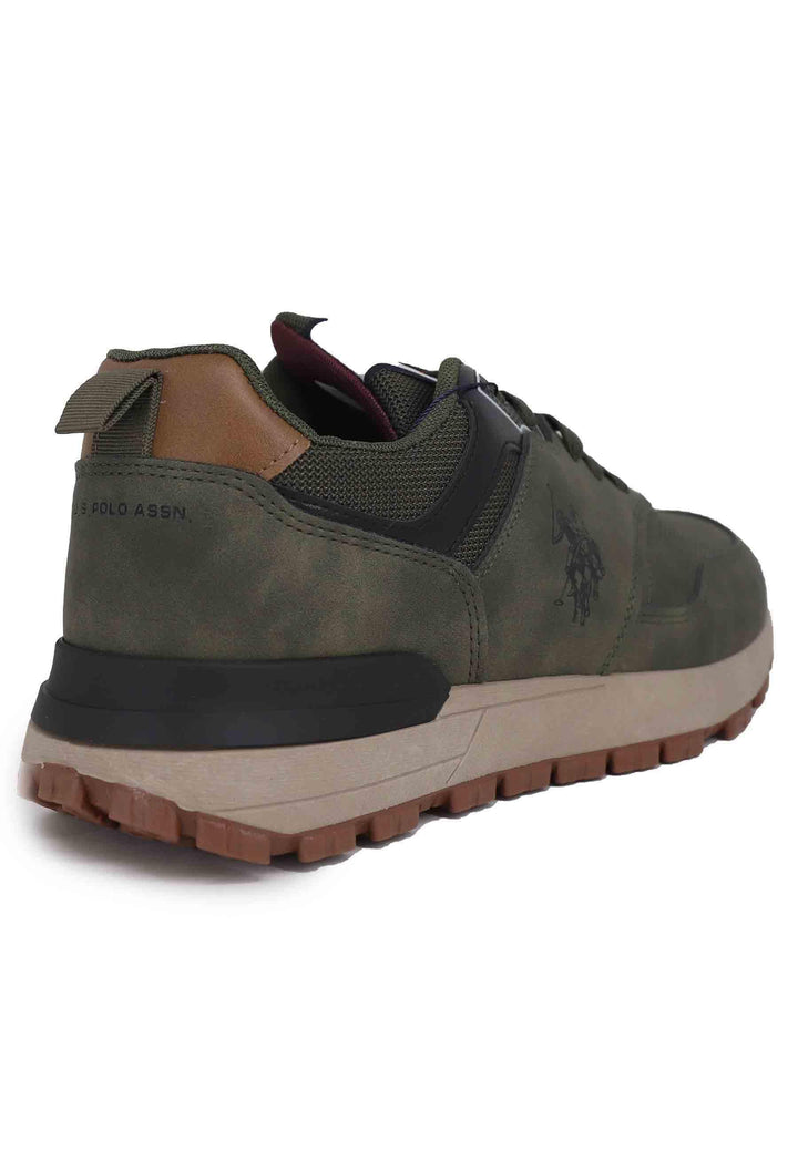 Sneakers uomo in eco pelle verde STORMY001 DGE003 U.S. Polo Assn. 