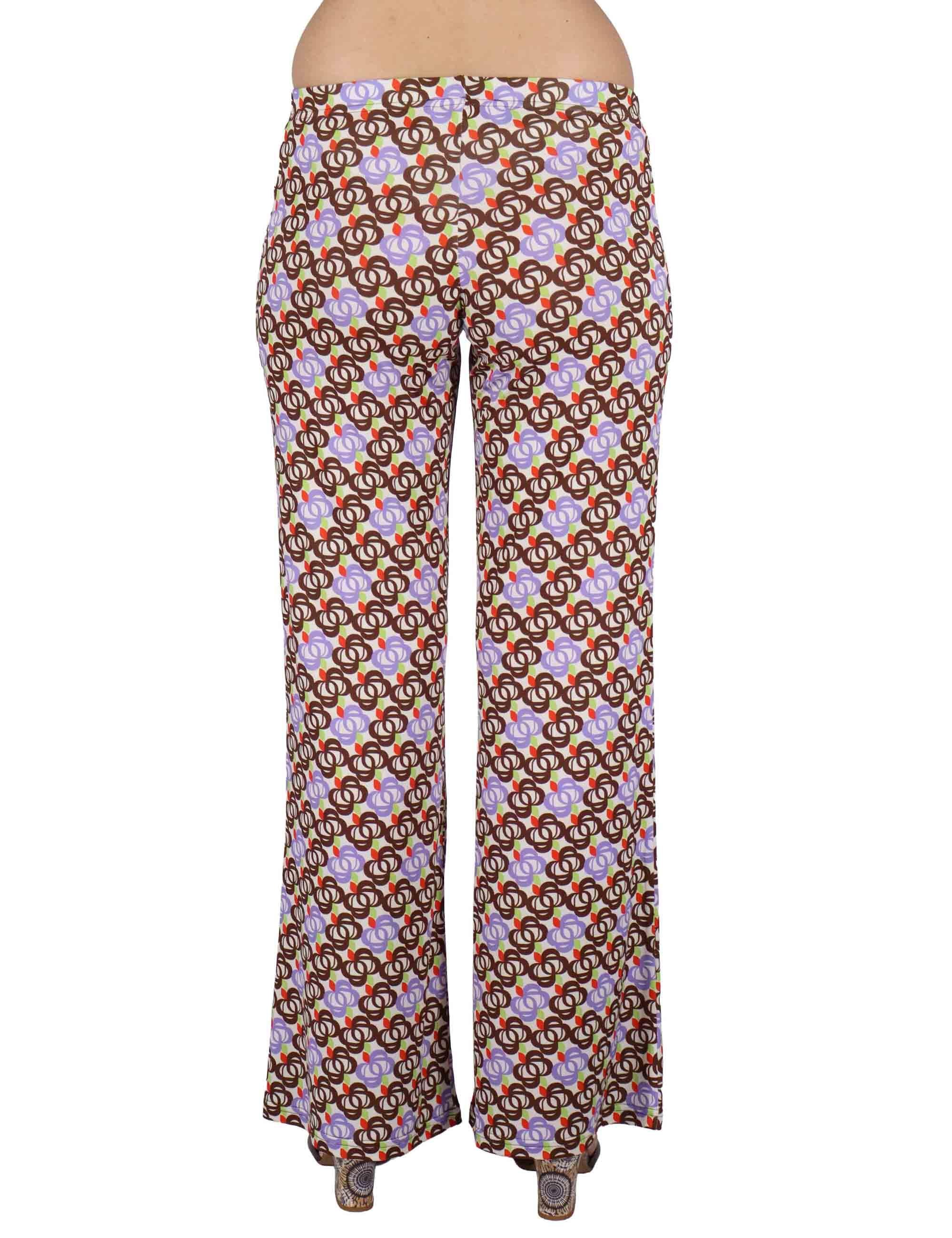 Pantaloni donna Fluid Pants in Jersey a fantasia off white con elastico in vita JFAPN0001-E2747-1246 85 Justmine 