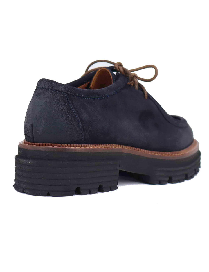 Stringate donna in camoscio vintage blu suola in gomma SP3225 002 Spatarella 