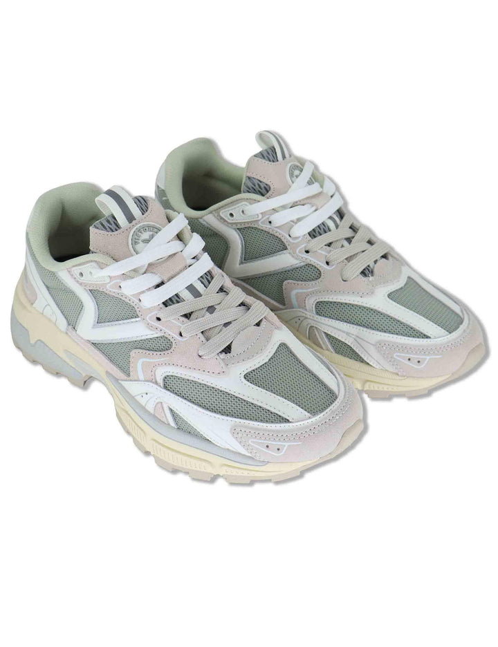 Sneakers donna Mythos in pelle e tessuto grigio con suola alta e sportiva 8809104 12_Gris Victoria 