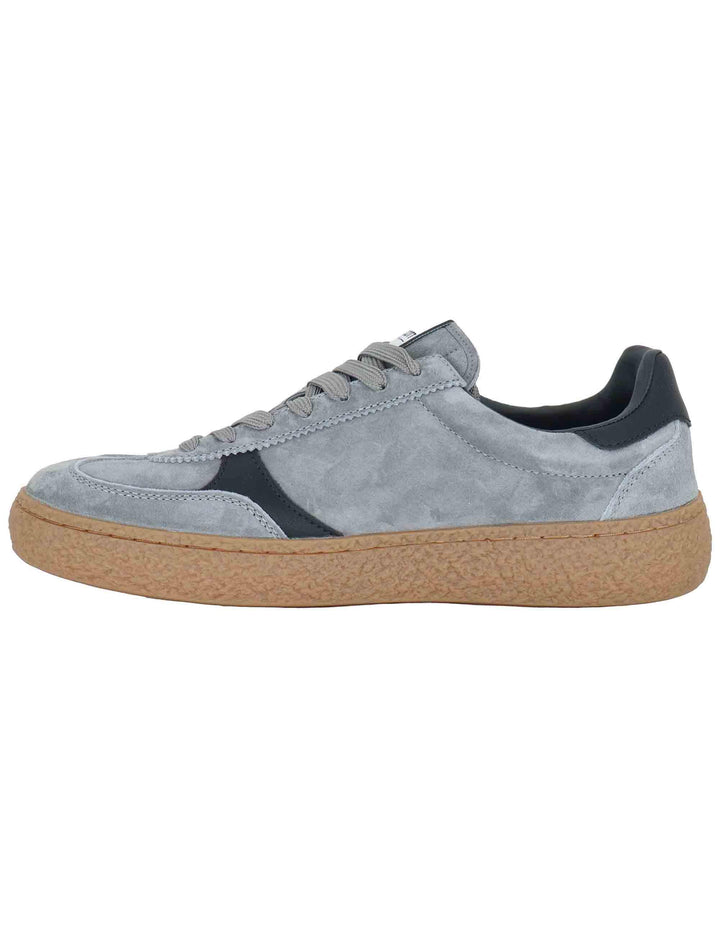Sneakers uomo in pelle grigia con riporti in contrasto e logo laterale ATLANTIDE012 125 Lyle & Scott 
