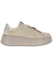Beige Suede Sneakers with Charms Women's PIA 428A