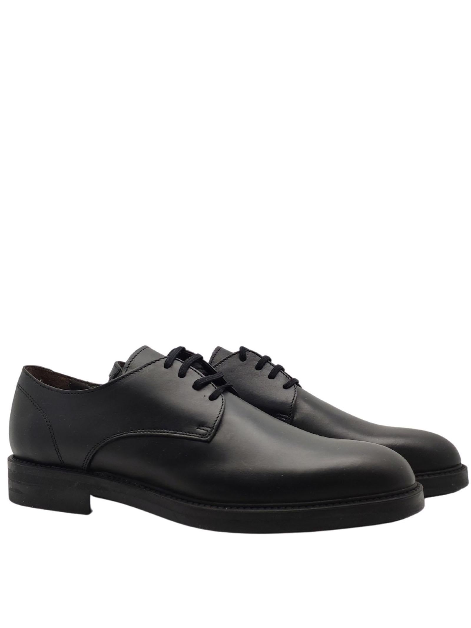 Calzature Uomo Stringate Waterproof in Pelle Nera Opaca con Tomaia Liscia e Fondo in Gomma 51856 01 Florsheim 