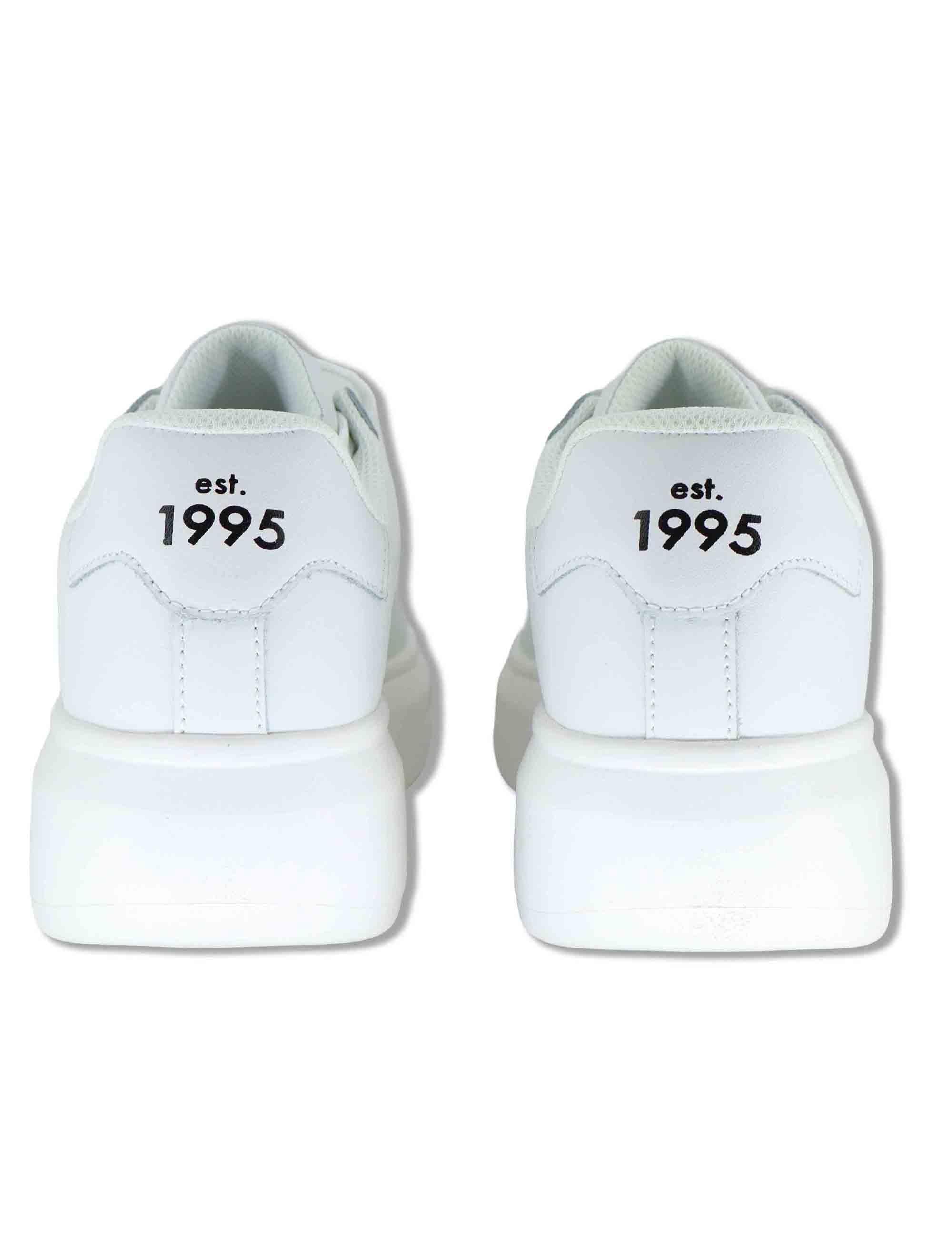 Sneakers uomo in pelle bianca con suola in gomma alta BIG 01 WHITE Liu-Jo 