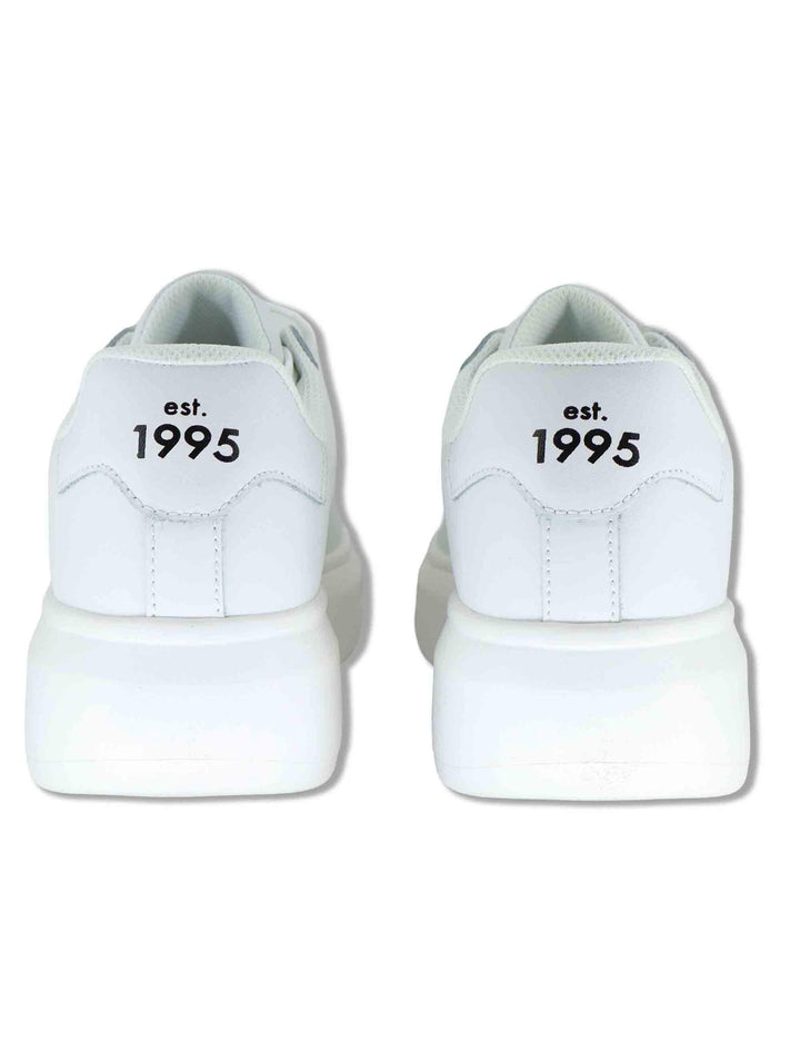 Sneakers uomo in pelle bianca con suola in gomma alta BIG 01 WHITE Liu-Jo 