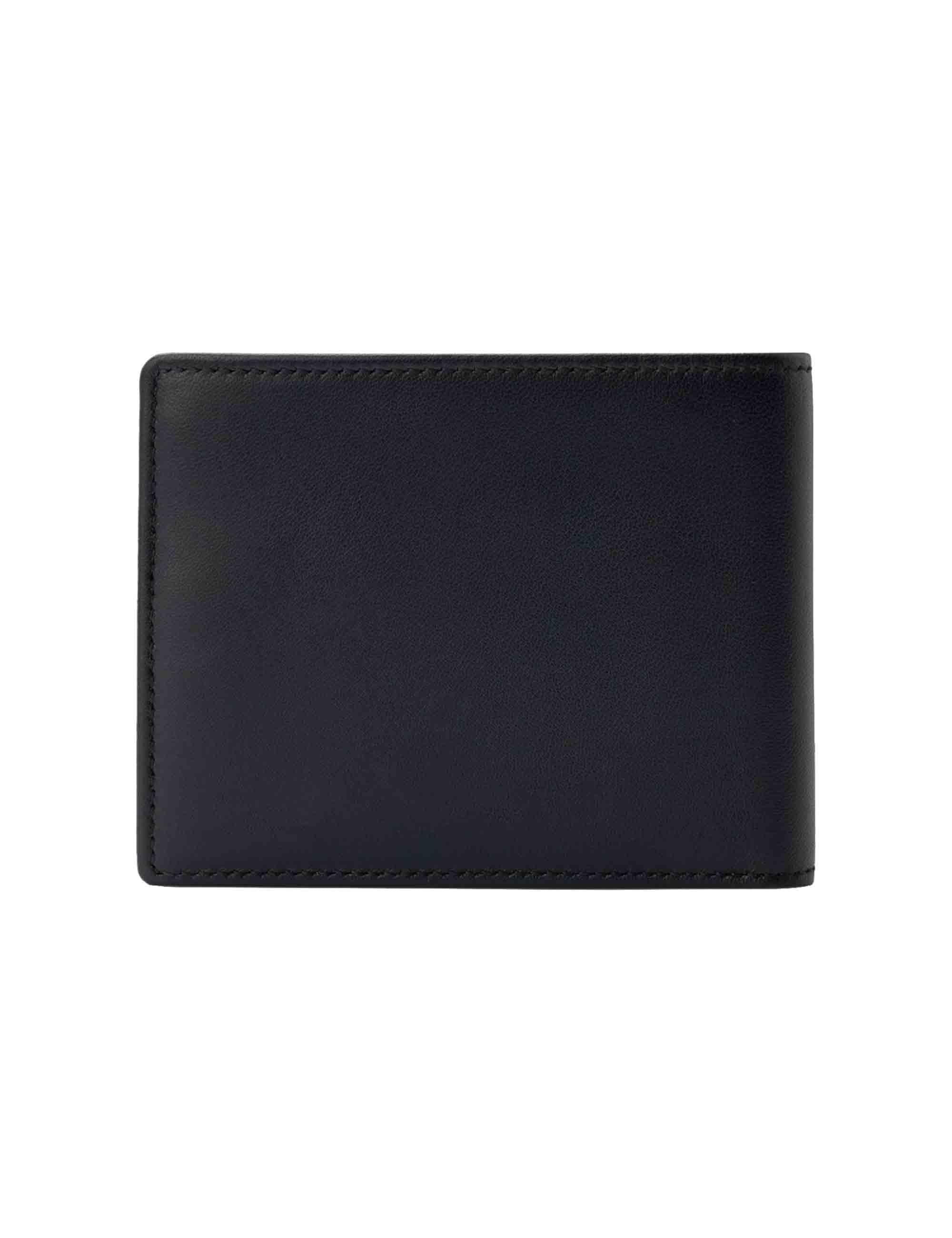 Portafogli uomo in pelle nera con logo in argento e portamonete HBPU00019M 001 Hugo Boss 