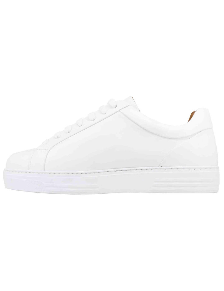 Sneakers uomo in pelle bianca con suola alta in gomma extra light SON 500 100 Rogal's 