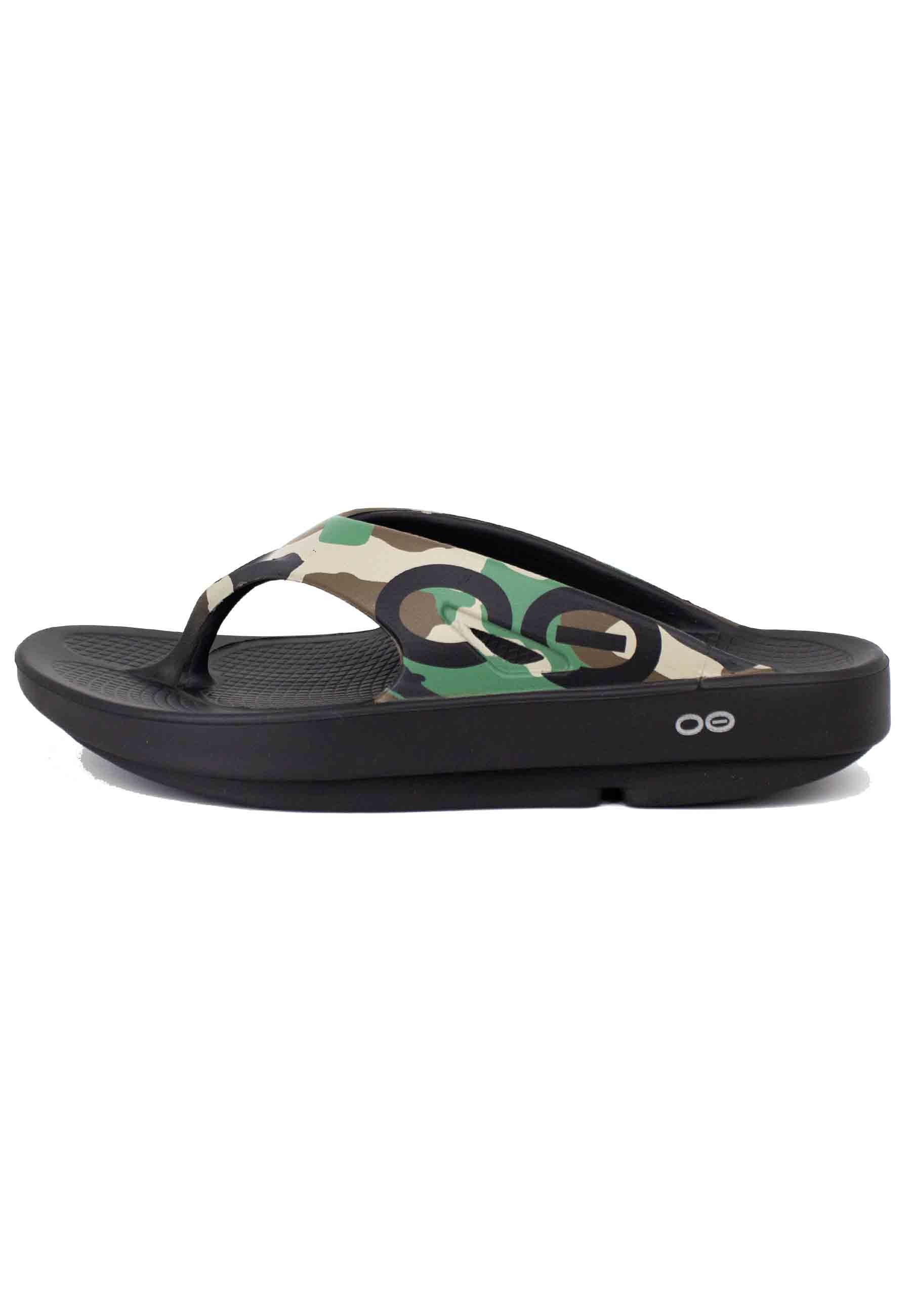 Sandali infradito uomo in morbida spuma con stampa camoufalge Ooriginal 1001WDCAMO Oofos 