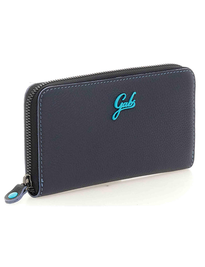 Portafogli donna GMONEY17 in pelle blu con logo G000140ND X1882 C3001 Gabs 
