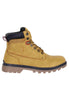 Men's amphibious ankle boots in honey eco leather with lug sole