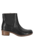 Whaterproff women's ankle boots in black leather with rubber sole