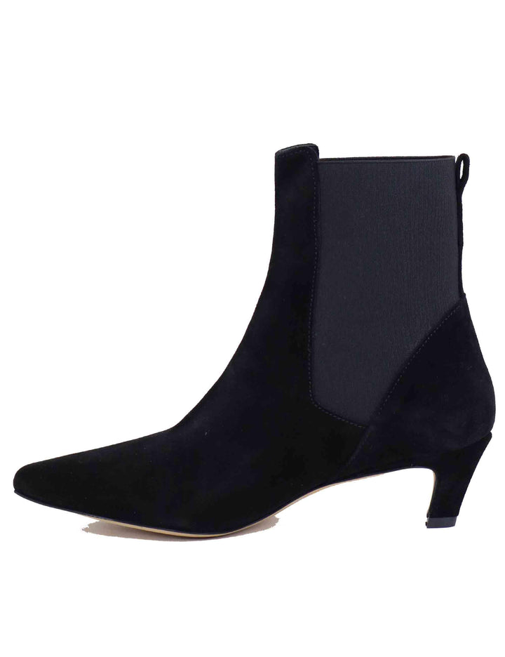 Stivaletti donna Susan in camoscio nero tacco basso 557T30AA 03 Bibi Lou 