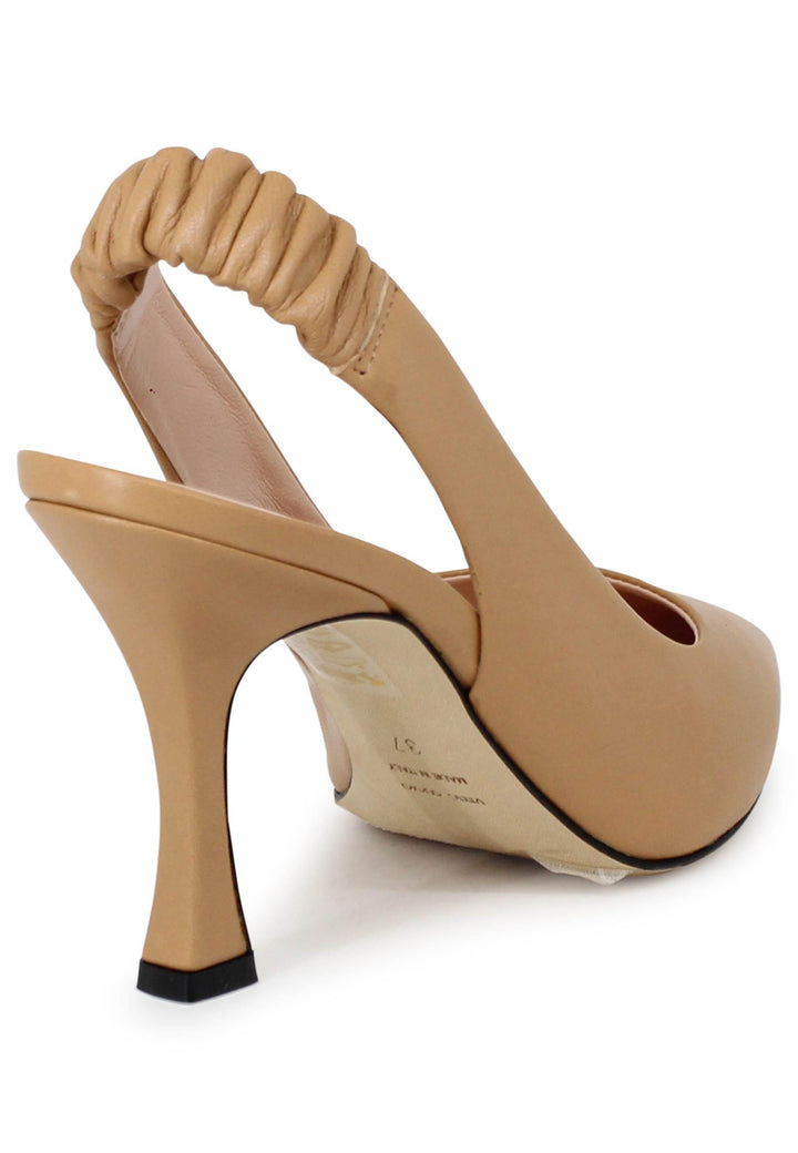 Decollete slingback donna in pelle nude con tacco alto SP1604 300 Spatarella 