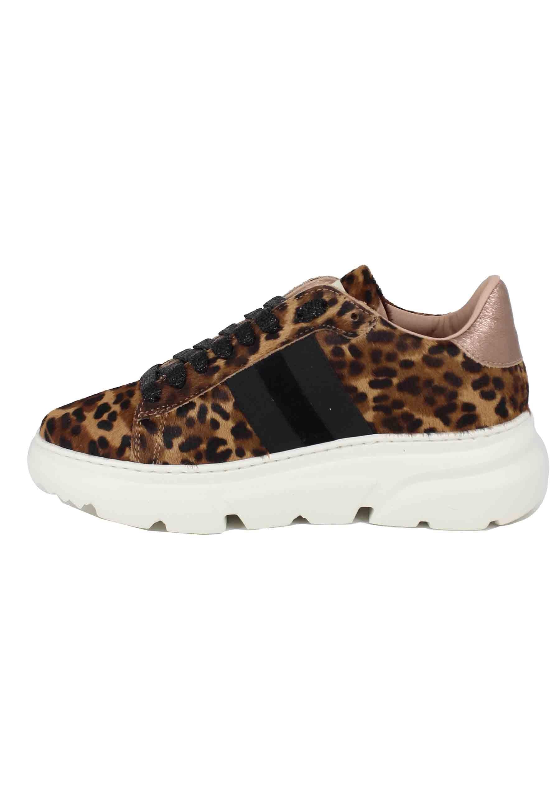 Sneakers da donna in pelle maculata 758-D 500 Stokton 