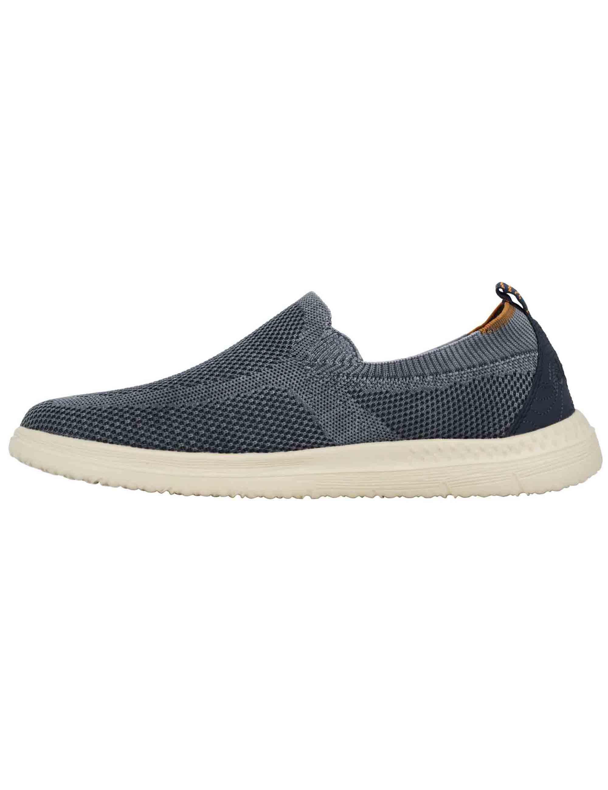 Mocassini uomo Karoo slip on in tessuto blu con suola in gomma JM41010A 016 Jeep 