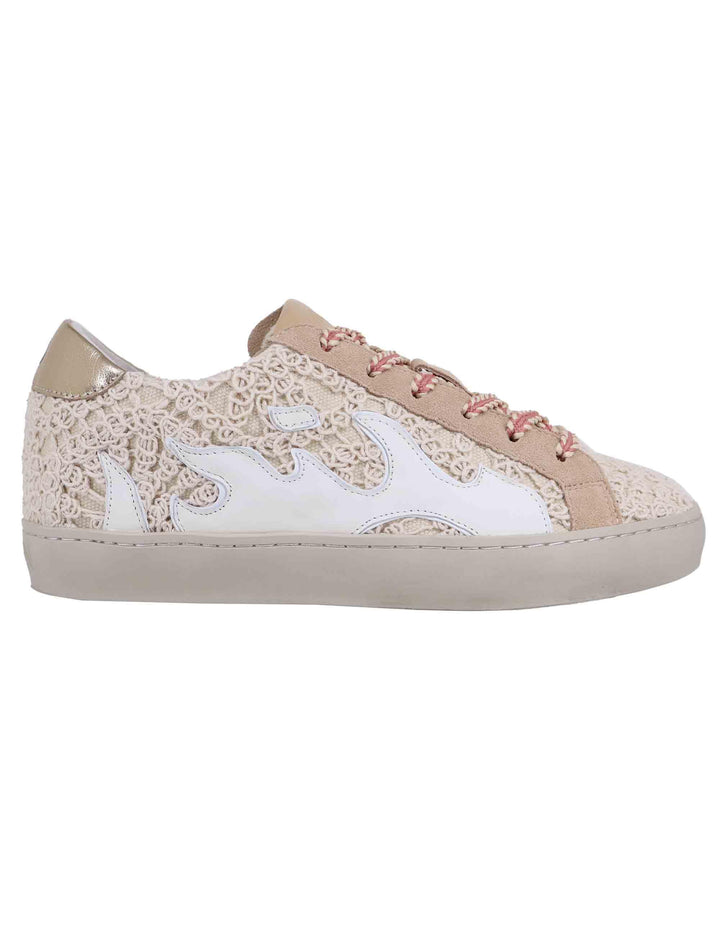 Sneakers donna Gamin in pelle e tessuto beige 610123GM 020 Bibi Lou 